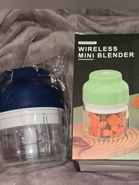 Wireless Mini Blender Food Processor- Blue